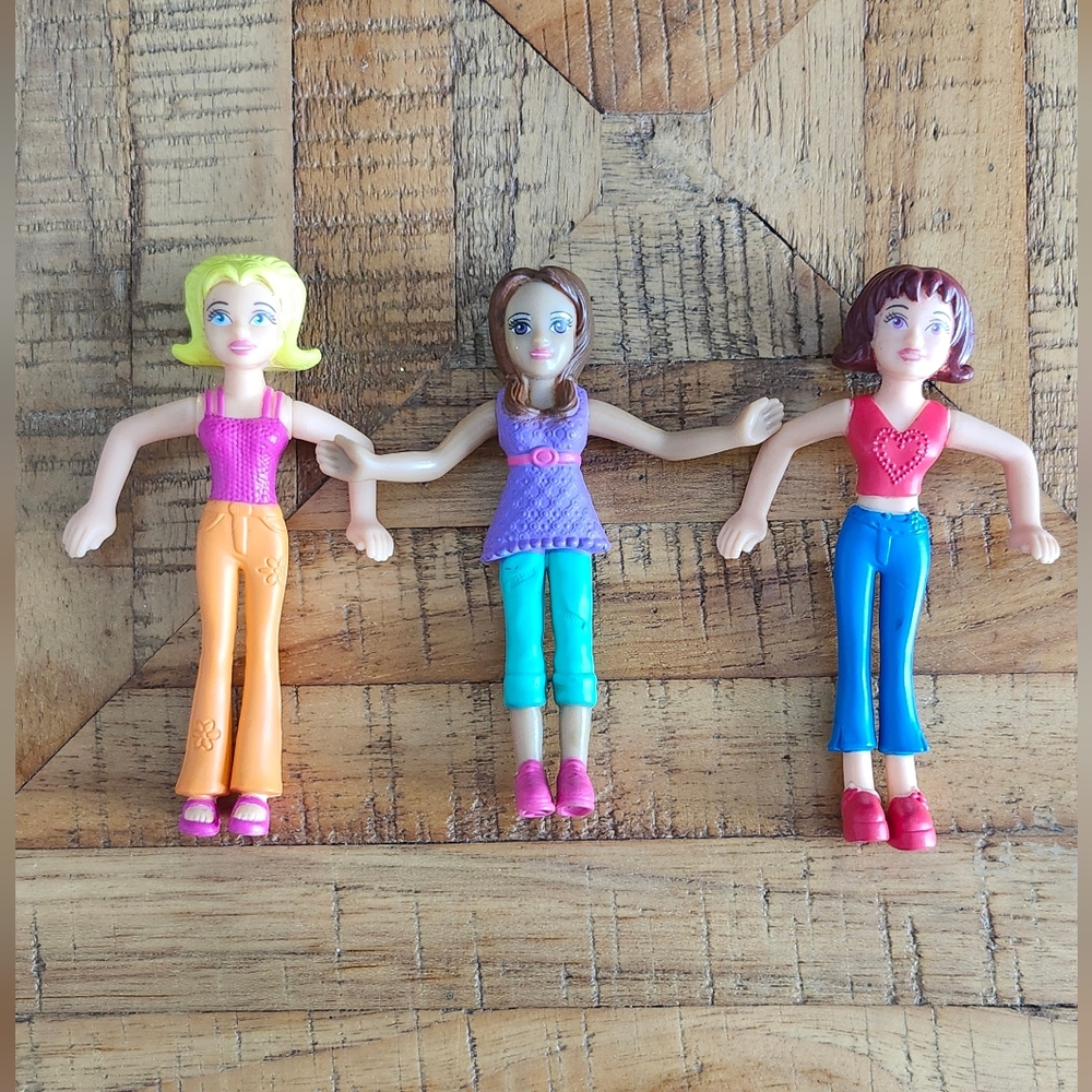 Lot de 3 Y2K Pollypocket, 2006 mattel x mcdonalds happy meal